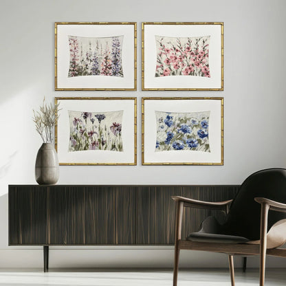 Floral Haven Wood Framed Wall Art 4PC