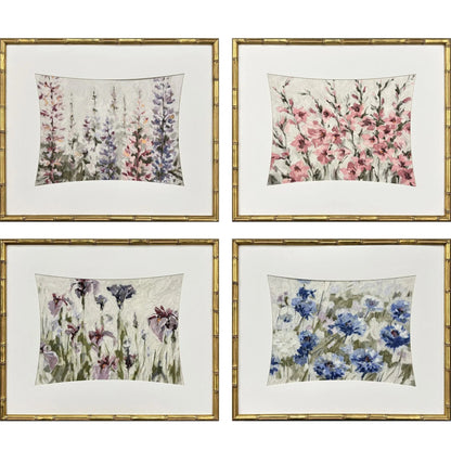 Floral Haven Wood Framed Wall Art 4PC