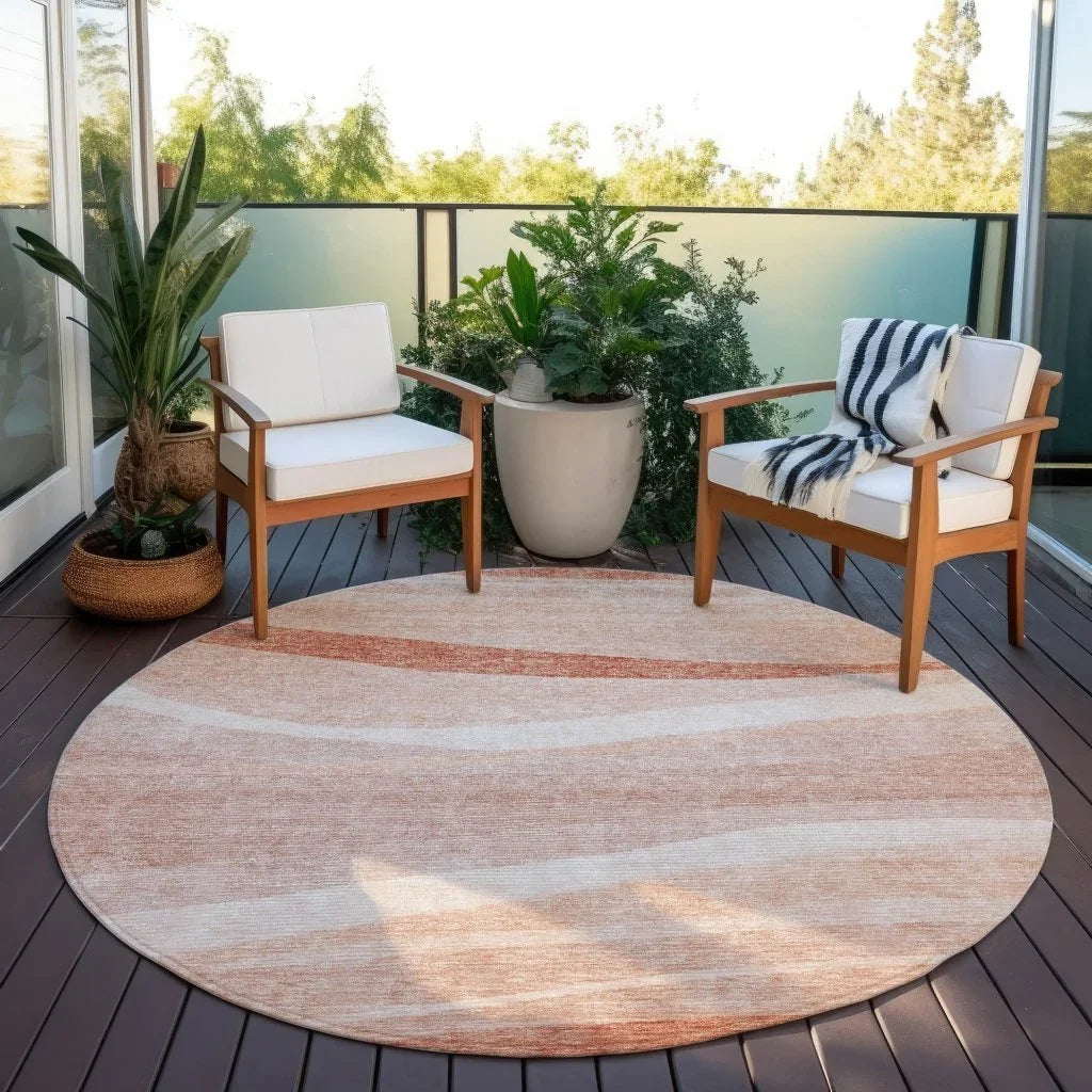 Florence Orange Washable Indoor-Outdoor Rug-Outdoor Rugs-LOOMLAN Rugs-LOOMLAN