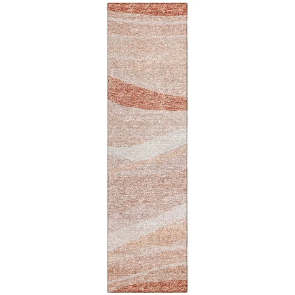 Florence Orange Washable Indoor-Outdoor Rug-Outdoor Rugs-LOOMLAN Rugs-2'3" x 7'6"-LOOMLAN