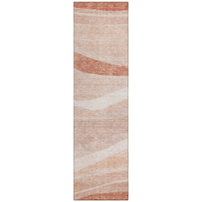 Florence Orange Washable Indoor-Outdoor Rug-Outdoor Rugs-LOOMLAN Rugs-2'3" x 7'6"-LOOMLAN