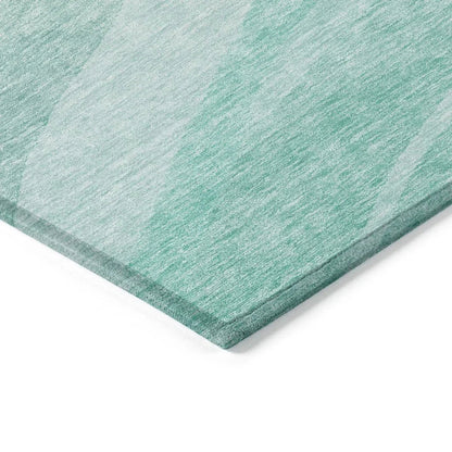 Florence Teal Washable Indoor-Outdoor Rug-Outdoor Rugs-LOOMLAN Rugs-LOOMLAN