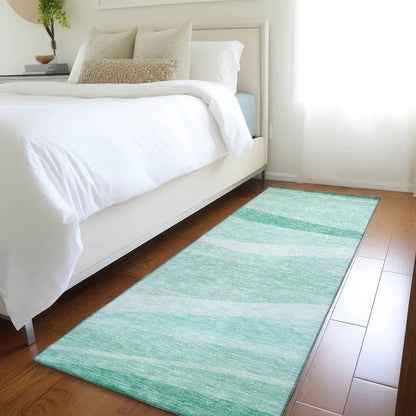 Florence Teal Washable Indoor-Outdoor Rug-Outdoor Rugs-LOOMLAN Rugs-LOOMLAN