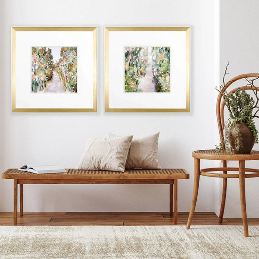 Flower Garden Path Framed Wall Art 2PC