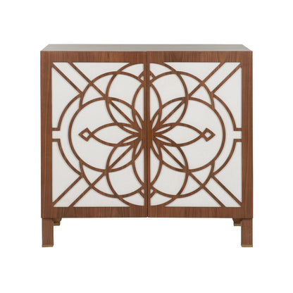Flower of Life Two Doors Wood Cabinet