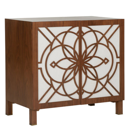Flower of Life Two Doors Wood Cabinet