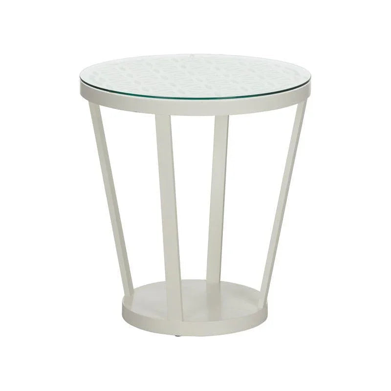 Flower of Life White Side Table - LOOMLAN - Chelsea House - Side Tables