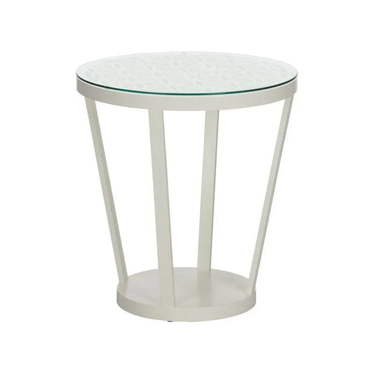 Flower of Life White Side Table - LOOMLAN - Chelsea House - Side Tables