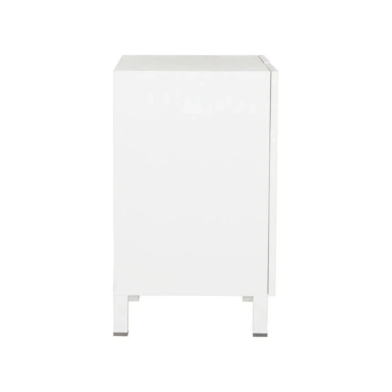 Flower of Life Wood Made White Cabinet - LOOMLAN - Chelsea House - Accent Cabinets