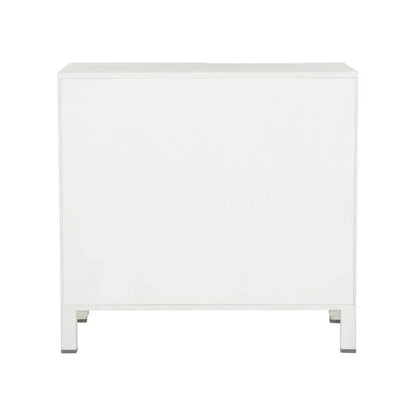 Flower of Life Wood Made White Cabinet - LOOMLAN - Chelsea House - Accent Cabinets