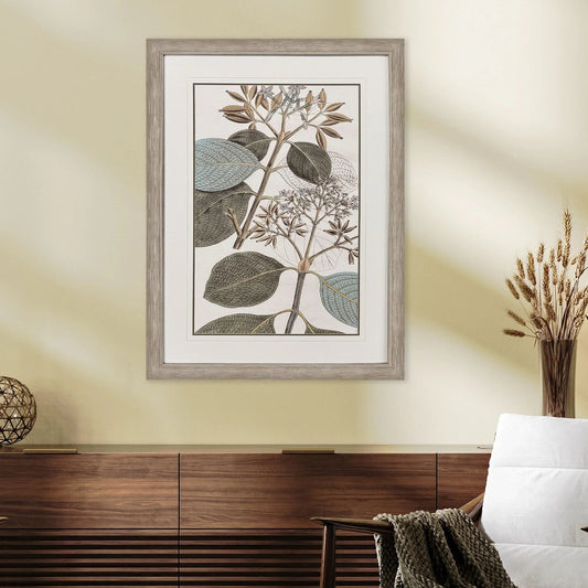 Flowering Botanical Green Framed Wall Art