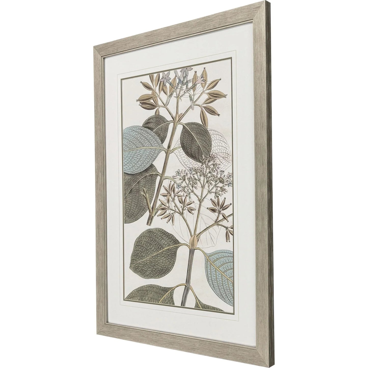 Flowering Botanical Green Framed Wall Art