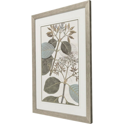 Flowering Botanical Green Framed Wall Art