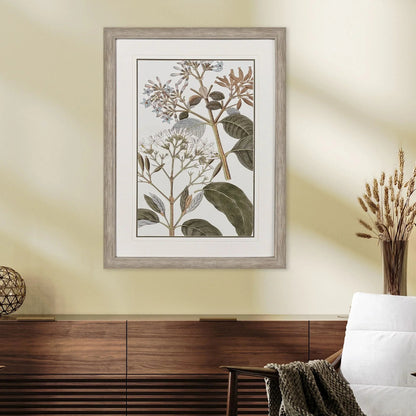 Flowering Botanical Green Framed Wall Art