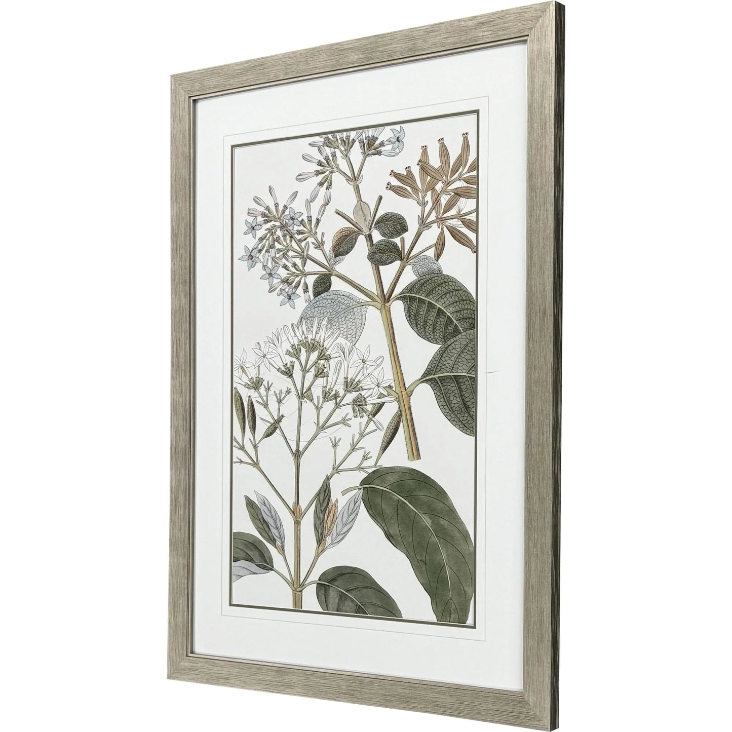 Flowering Botanical Green Framed Wall Art
