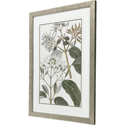 Flowering Botanical Green Framed Wall Art