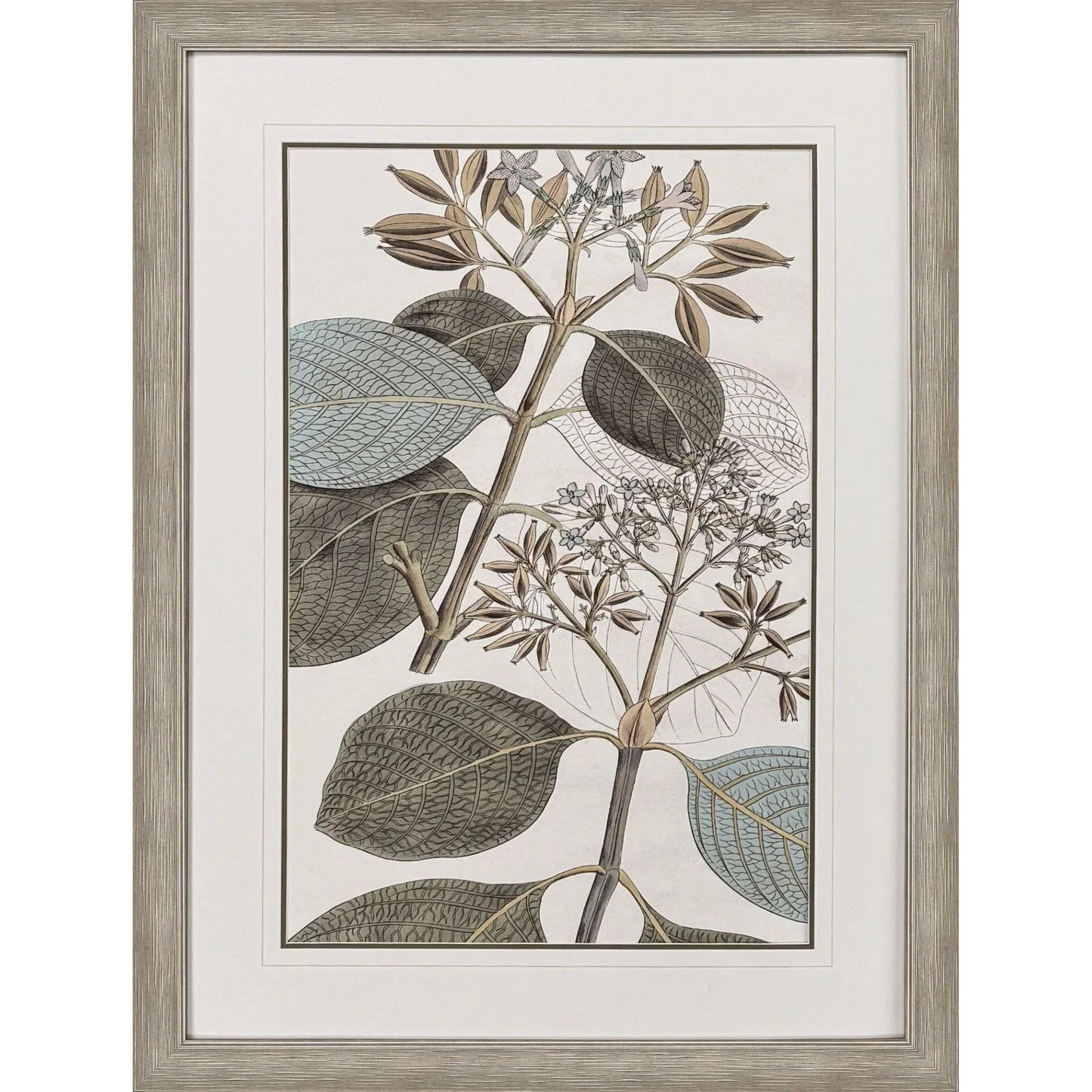 Flowering Botanical Green Framed Wall Art