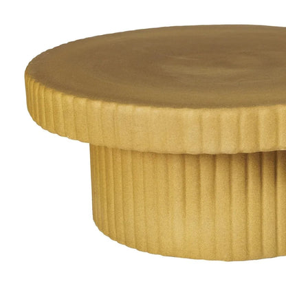 Flute Ceramic Glazed Patio Coffee Table-Outdoor Coffee Tables-Seasonal Living-LOOMLAN