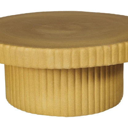 Flute Ceramic Glazed Patio Coffee Table-Outdoor Coffee Tables-Seasonal Living-LOOMLAN