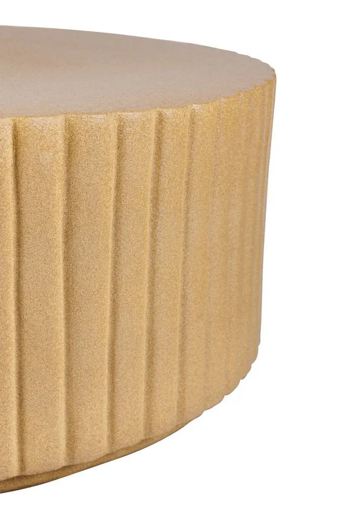 Flute Ceramic Round Patio Accent Table - LOOMLAN - Seasonal Living - Outdoor Side Tables