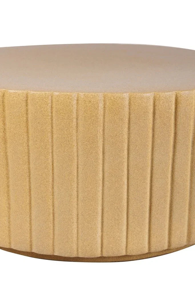 Flute Ceramic Round Patio Accent Table - LOOMLAN - Seasonal Living - Outdoor Side Tables