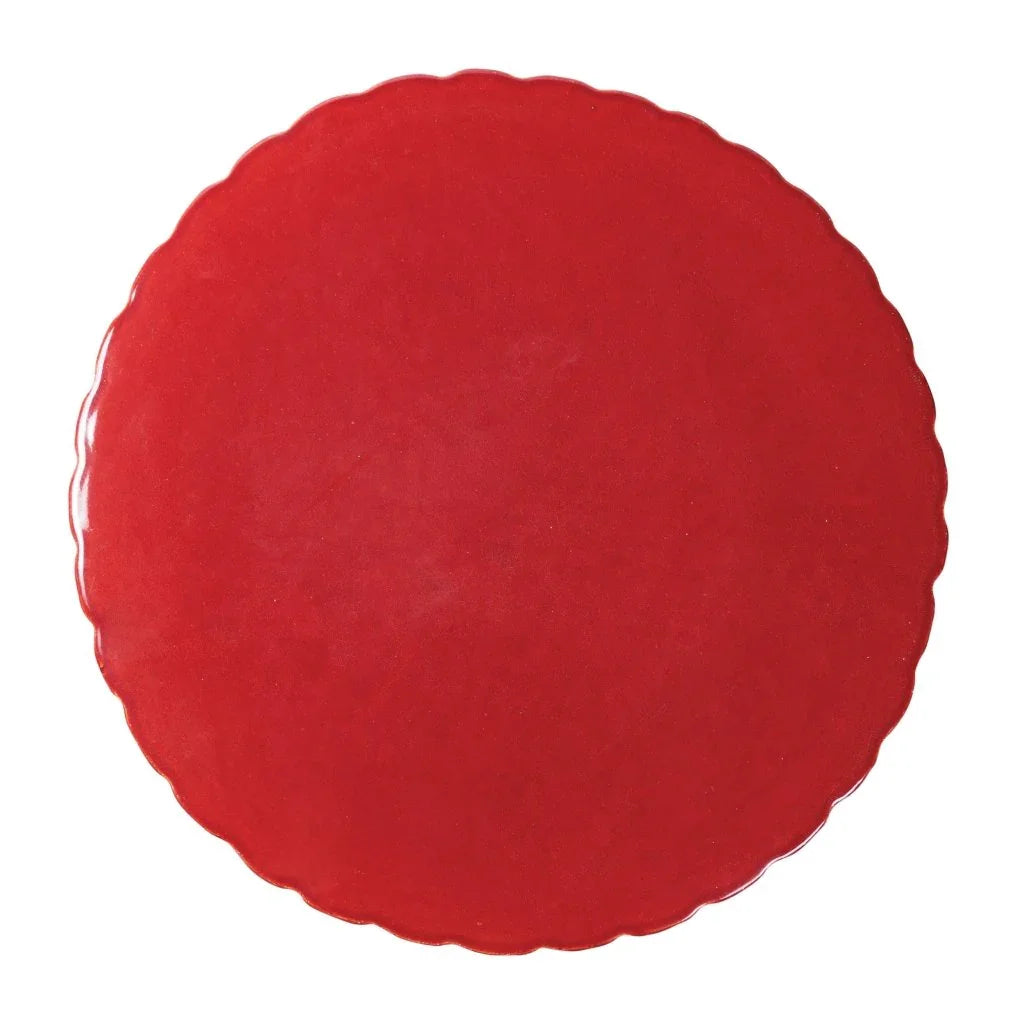 Flute Ceramic Round Patio Accent Table - LOOMLAN - Seasonal Living - Outdoor Side Tables