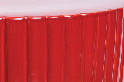 Flute Ceramic Round Patio Accent Table - LOOMLAN - Seasonal Living - Outdoor Side Tables