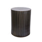 Flute Ceramic Round Patio Accent Table - LOOMLAN - Seasonal Living - Outdoor Side Tables