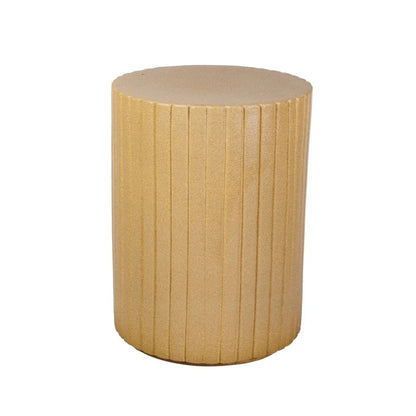 Flute Ceramic Round Patio Accent Table - LOOMLAN - Seasonal Living - Outdoor Side Tables
