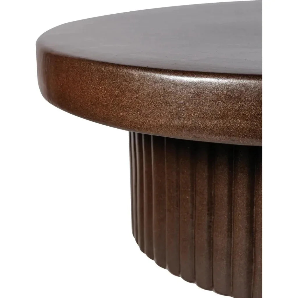 Flute Coffee Table - Pyrite Brown Outdoor Coffee Table-Outdoor Coffee Tables-Seasonal Living-LOOMLAN