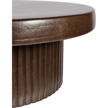 Flute Coffee Table - Pyrite Brown Outdoor Coffee Table-Outdoor Coffee Tables-Seasonal Living-LOOMLAN