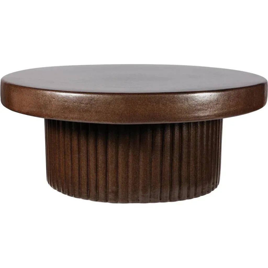 Flute Coffee Table - Pyrite Brown Outdoor Coffee Table-Outdoor Coffee Tables-Seasonal Living-LOOMLAN