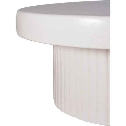 Flute Coffee Table - White Outdoor Coffee Table-Outdoor Coffee Tables-Seasonal Living-LOOMLAN