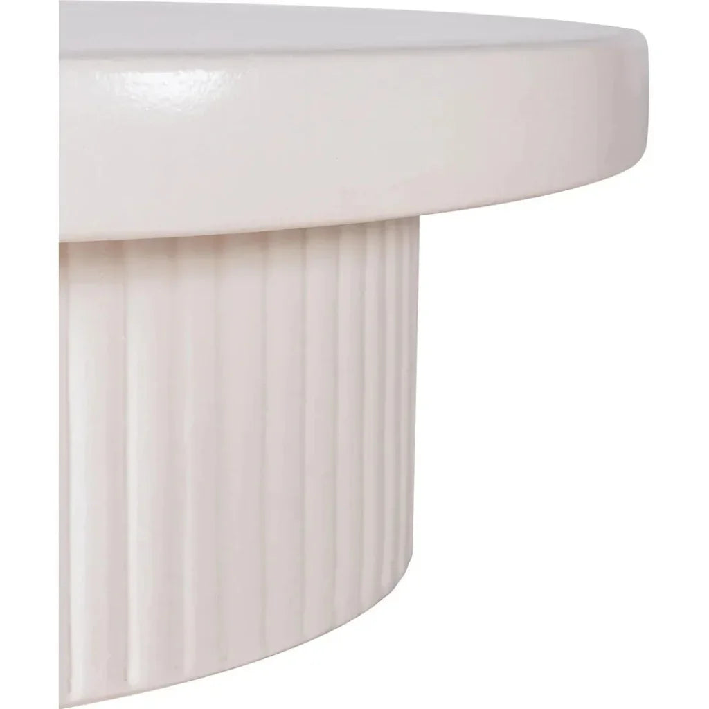 Flute Coffee Table - White Outdoor Coffee Table-Outdoor Coffee Tables-Seasonal Living-LOOMLAN