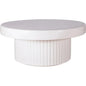 Flute Coffee Table - White Outdoor Coffee Table-Outdoor Coffee Tables-Seasonal Living-LOOMLAN