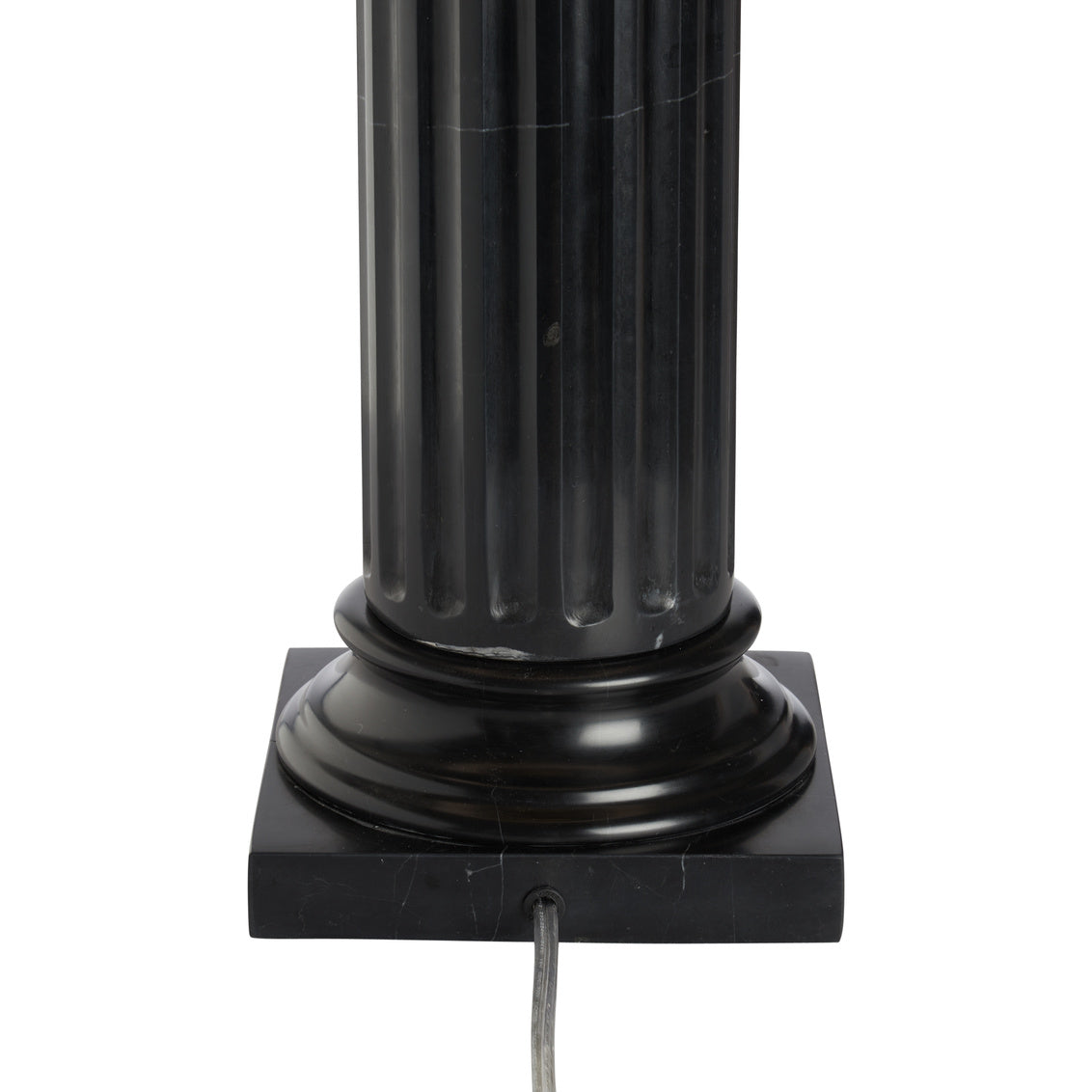 Fluted Black Marble Table Lamp