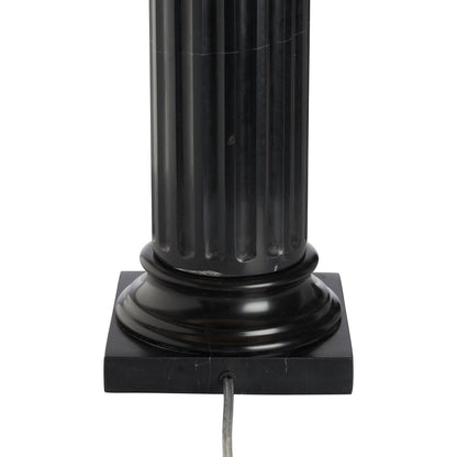 Fluted Black Marble Table Lamp