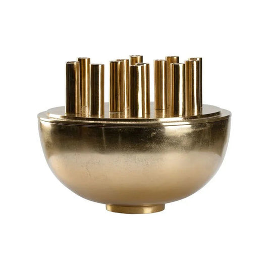 Fluted Brass Vase Style Planter - LOOMLAN - Chelsea House - Planters