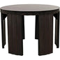 Fluted Side Table, Pale Light Brown Trim - LOOMLAN - Noir - Side Tables