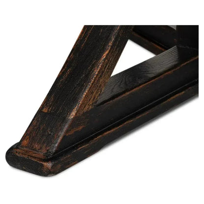 Flying Buttress Dining Table Antique Black-Dining Tables-Sarreid-LOOMLAN
