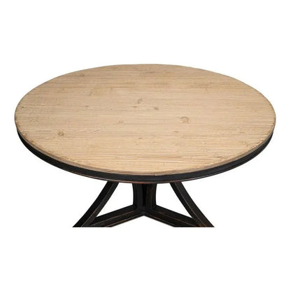 Flying Buttress Dining Table Antique Black-Dining Tables-Sarreid-LOOMLAN