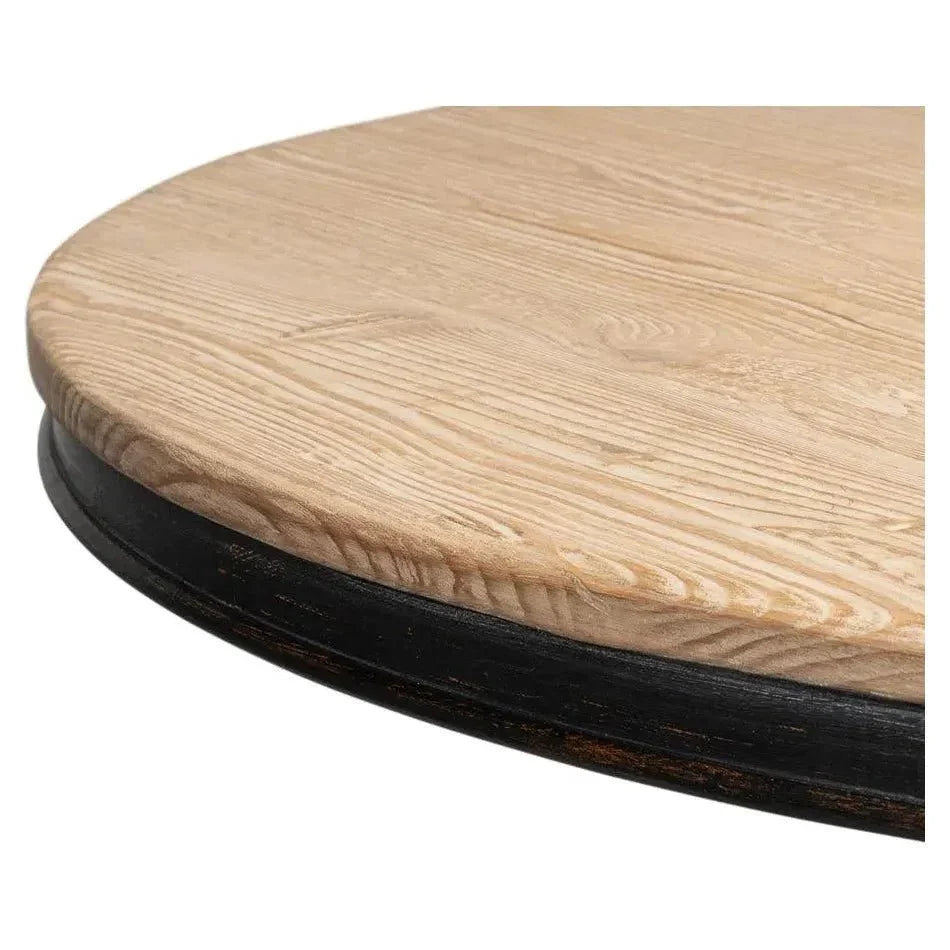 Flying Buttress Dining Table Antique Black-Dining Tables-Sarreid-LOOMLAN