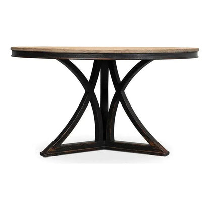Flying Buttress Dining Table Antique Black-Dining Tables-Sarreid-LOOMLAN