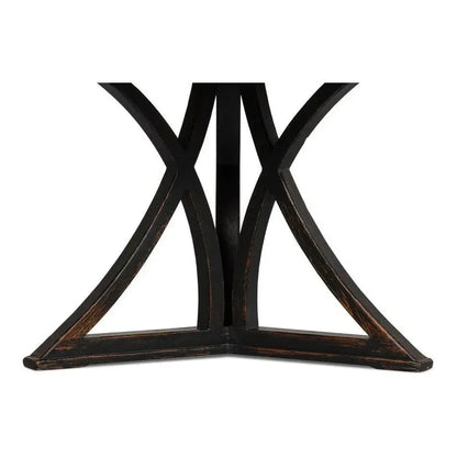 Flying Buttress Dining Table Antique Black-Dining Tables-Sarreid-LOOMLAN