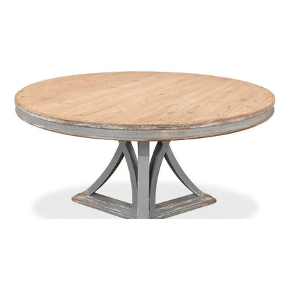 Flying Buttress Dining Table Grey-Dining Tables-Sarreid-LOOMLAN