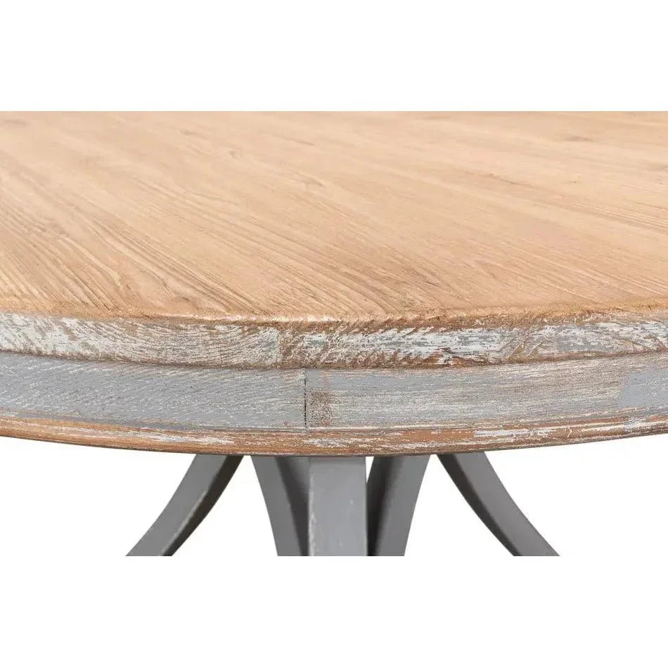 Flying Buttress Dining Table Grey-Dining Tables-Sarreid-LOOMLAN