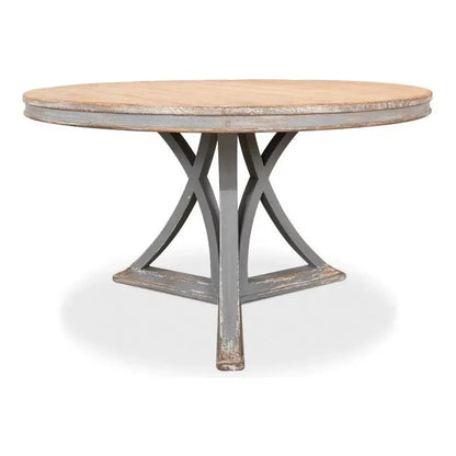 Flying Buttress Dining Table Grey-Dining Tables-Sarreid-LOOMLAN