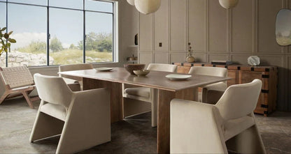 Flynn Light Camel Performance Velvet Dining Chair - LOOMLAN - Diamond Sofa - Dining Chairs