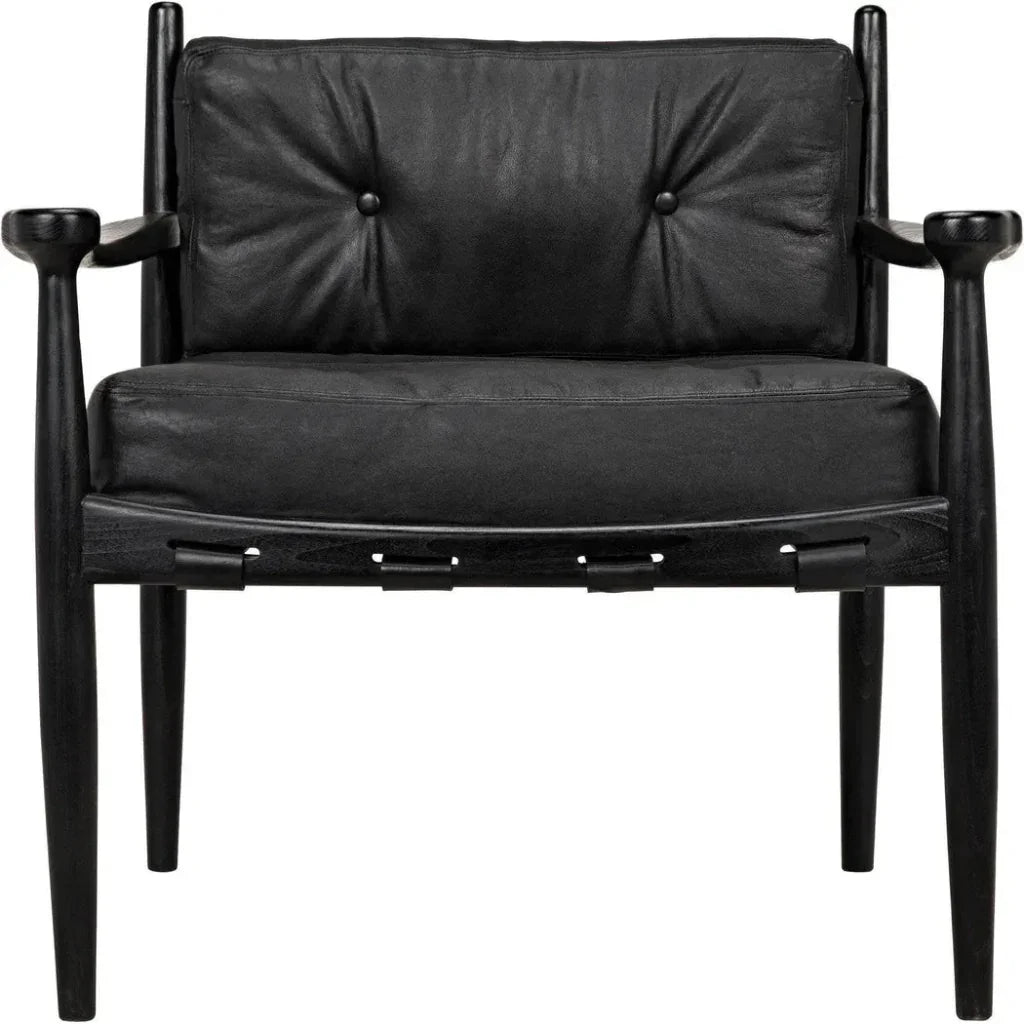 Fogel Wood Black Lounge Chair - LOOMLAN - Noir - Accent Chairs