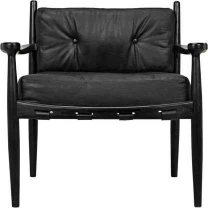 Fogel Wood Black Lounge Chair - LOOMLAN - Noir - Accent Chairs
